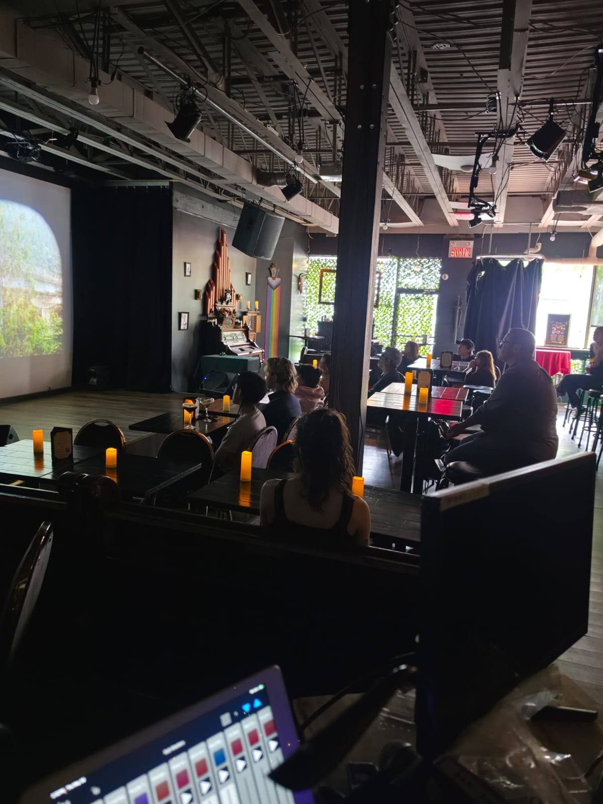 Wide audience shot during the May 28 screening